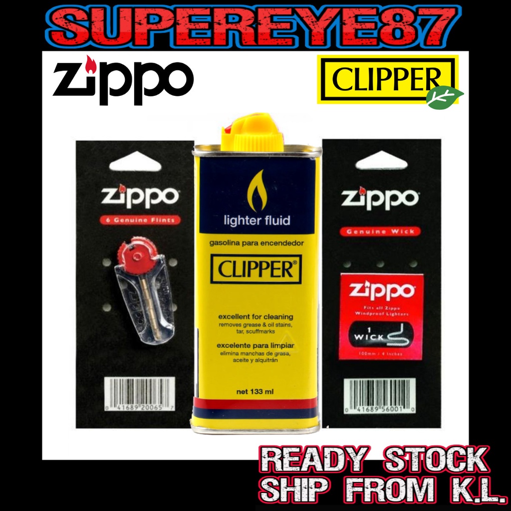 Clipper lighter Flint Fluid Gas Flint Stand Barrel Clipper lighter Replacement Parts Shopee