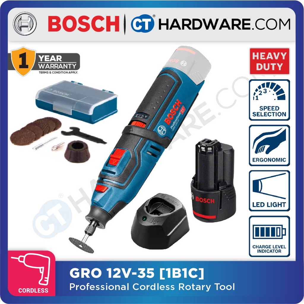 Bosch GRO 12V-35 Solo Cordless Rotary Tool