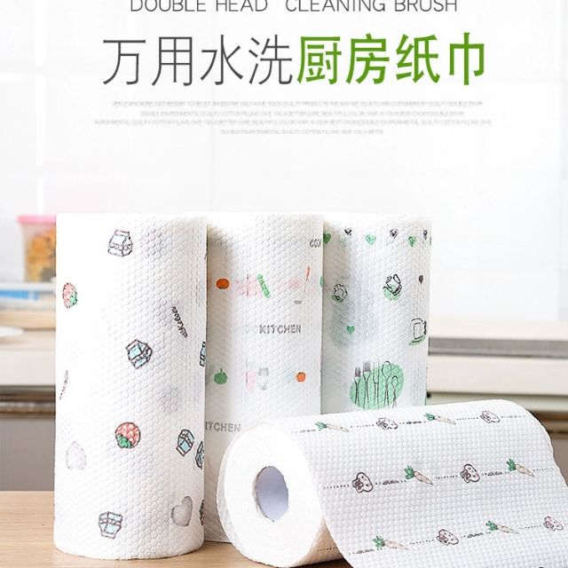 Lazy rag wet and dry dual-use washable thickened non-woven cloth ...