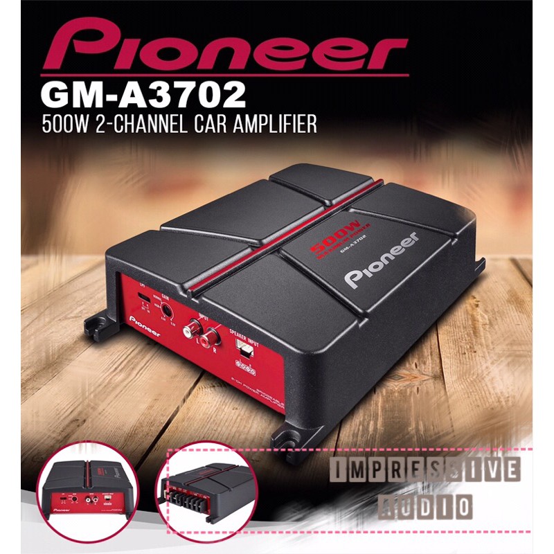 Pioneer Gm-a3702 500 Watt Class AB 2-Channel Car Amplifier