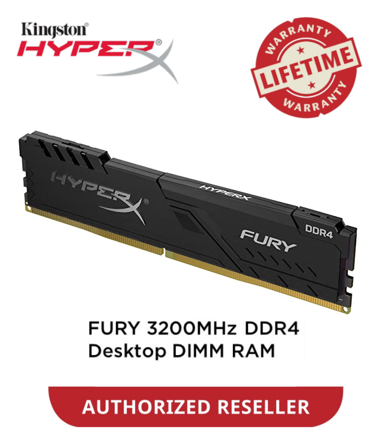 HyperX Fury 4GB 3200MHz DDR4 CL16 DIMM Black XMP Desktop Memory Single ...