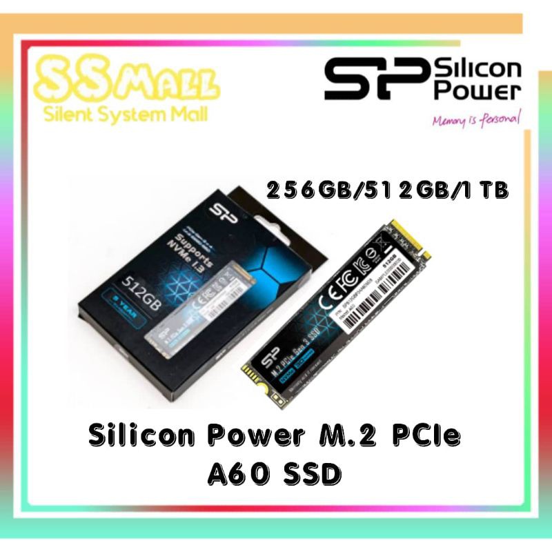 ✨*NEW* Silicon Power A60 256GB NVMe M.2 PCIe Gen3x4 2280 SSD