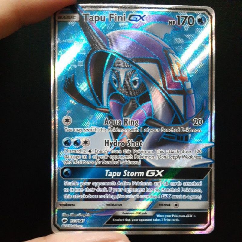 pokemon tapu fini card Pokemon Tapu Fini - 151/214 - Rare Holo Card - SM8 Lost Thunder main image 0