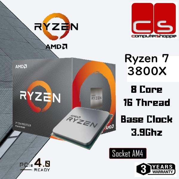  AMD Ryzen 7 3800X 8-Core, 16-Thread Unlocked Desktop