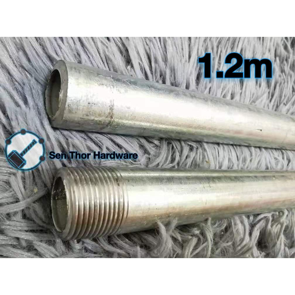 3/4" Galvanized Threaded Pipe For Pipe Clamp 木工水管夹专用管 Shopee Malaysia