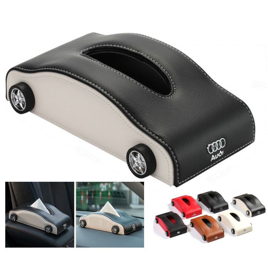 Auto Leather Tissue Box Home Car Napkin Towel Paper Holder Storage  Organizer Case Car Dashboard Box Car model Interior Accessories