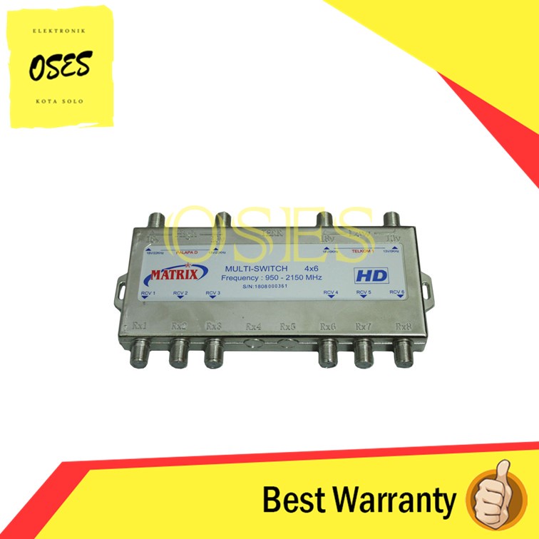 Best Warranty Matrix 2 LNB Satellite 6 Receiver Multiswitch 4x6 OSES ...