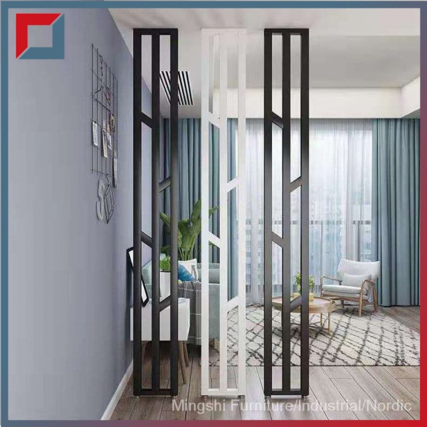 Wrought iron screen wall partition divider simple modern dining room ...