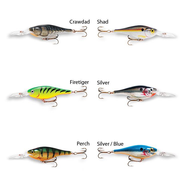 Leurres Shad Rap RS Rapala 5 Cm / 9 G - Modèle SRRS-5, Idéal Pour La Pêche Au Spinning