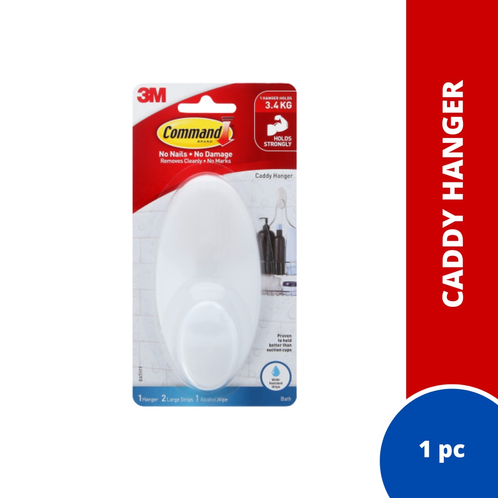3M Command Bath Caddy Hanger / Medium Bath Hook | Shopee Malaysia