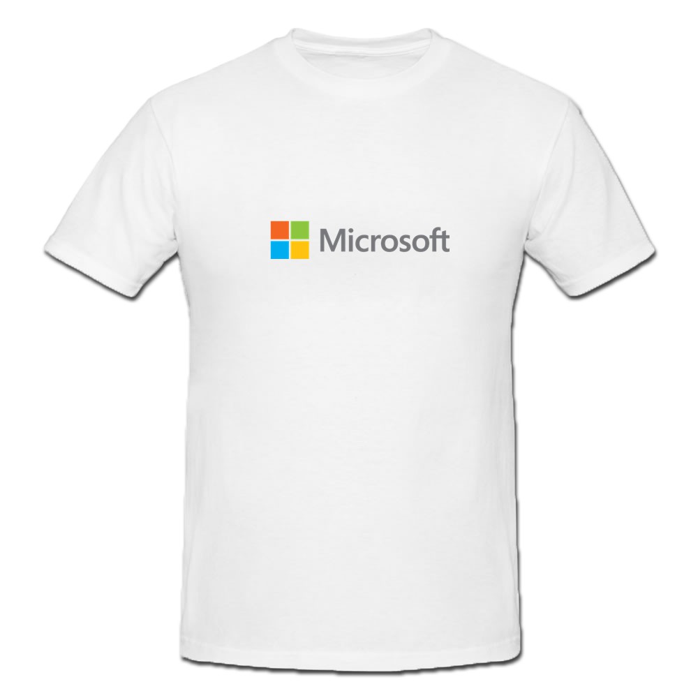 Microsoft logo cheap t shirt