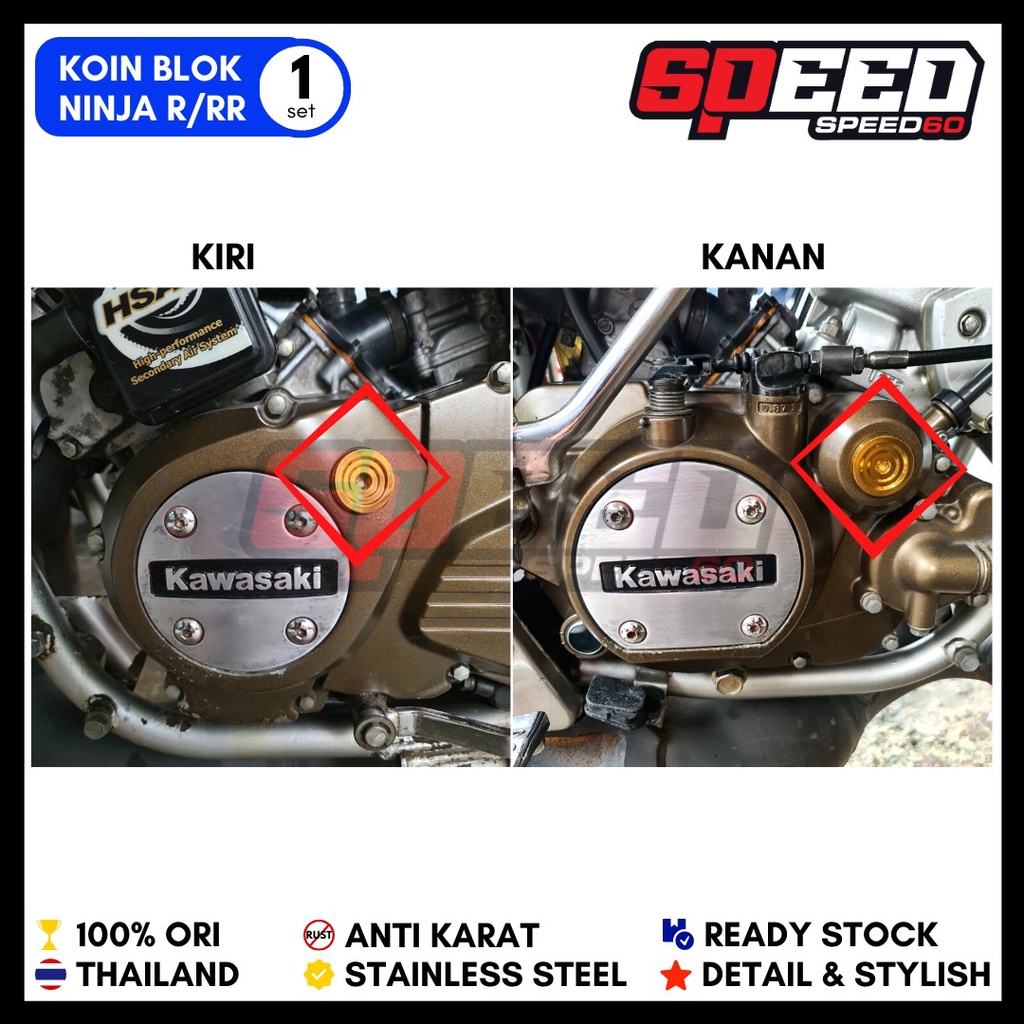 Probolt Coin Block Kawasaki Ninja R RR Stainless King Nut Thailand ...