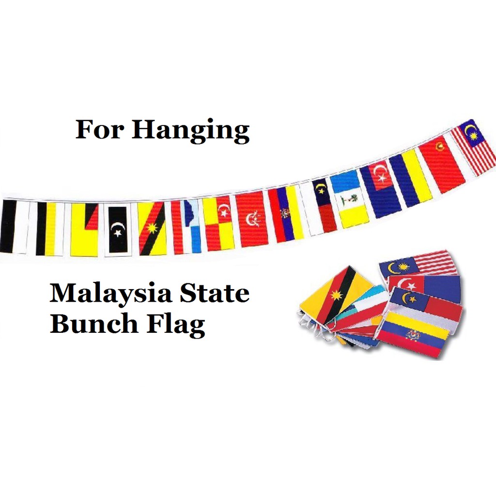 Ready stock Merdeka Malaysia All State Bunch Flag (15pcs Flag/pack) 5 ...