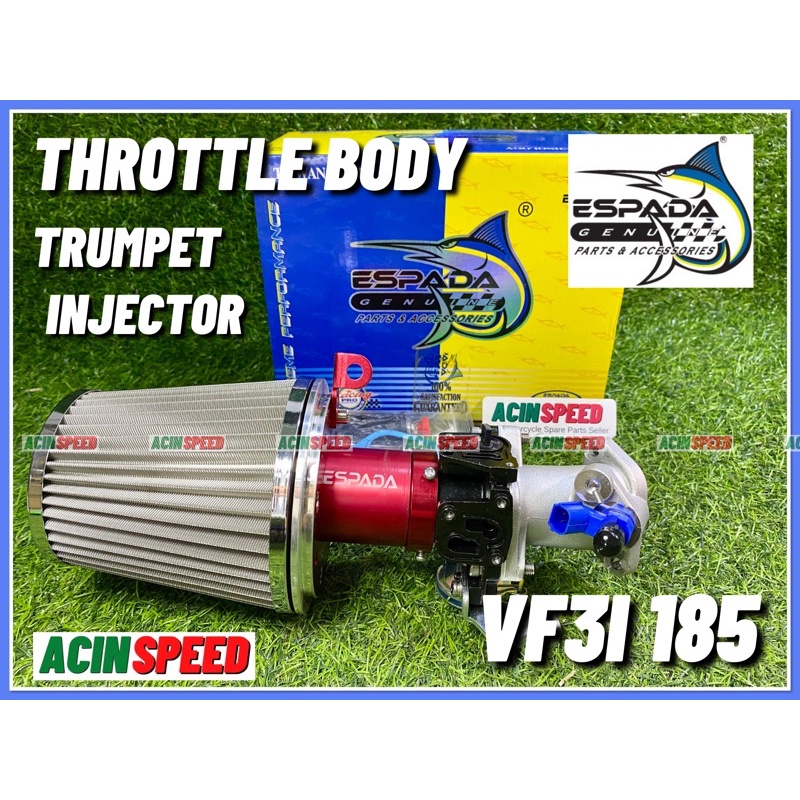ESPADA RACING THROTTLE BODY TRUMPET PREMIUM SET SYM185 VF3I INTAKE THROTTLE BODY RS150 PNP VF3I