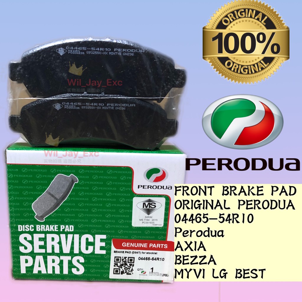 0446554R10 PERODUA GENUINE PARTS FRONT BRAKE PAD PERODUA MYVI LAGI