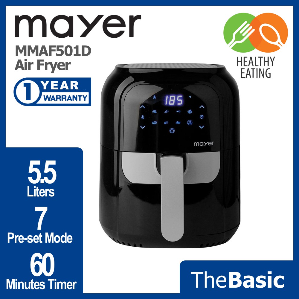 [FREE EXTRA PACKING] MAYER 5.5L 1400w Digital Air Fryer for Healthy