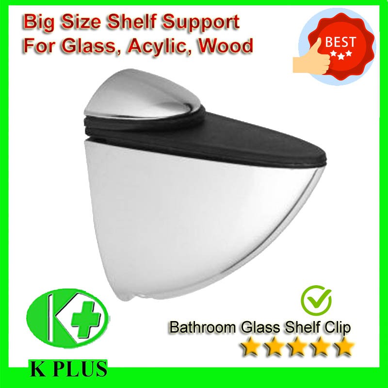 Bracket Glass shelf clip bathroom glass holder glass shelf clamp wood ...