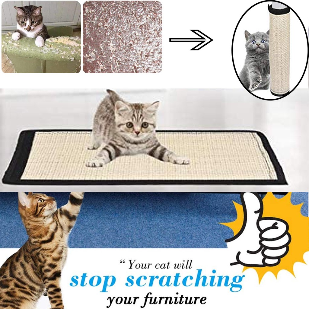 Cat Scratcher Replacement for Cat Tree Natural Sisal Fabric Mat