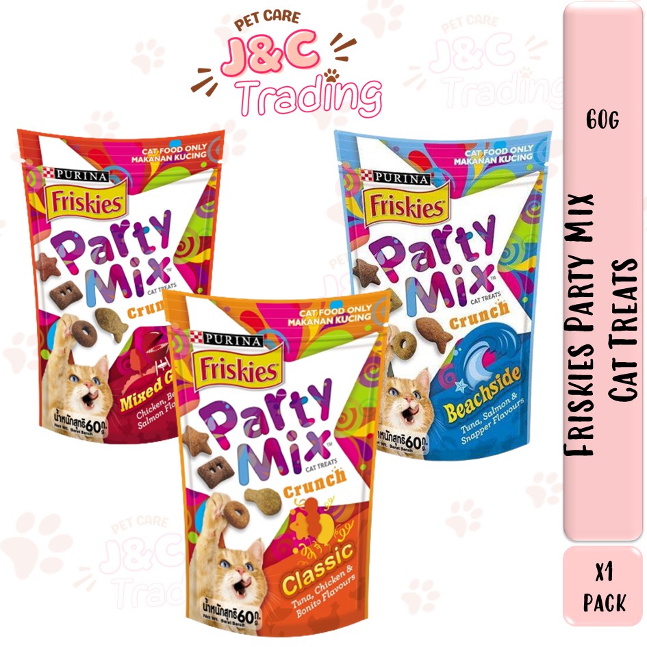 Purina Friskies Party Mix Cat Treats (60g) Shopee Malaysia