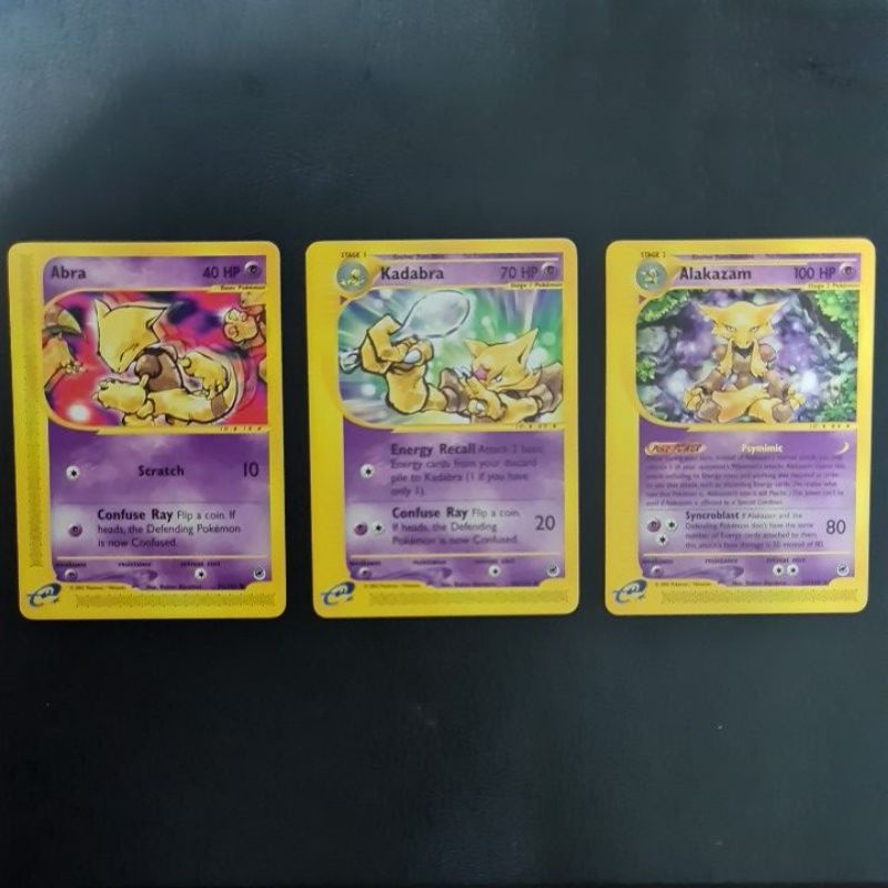 Pokemon abra, kadabra, alakazam trading card set | Shopee Malaysia