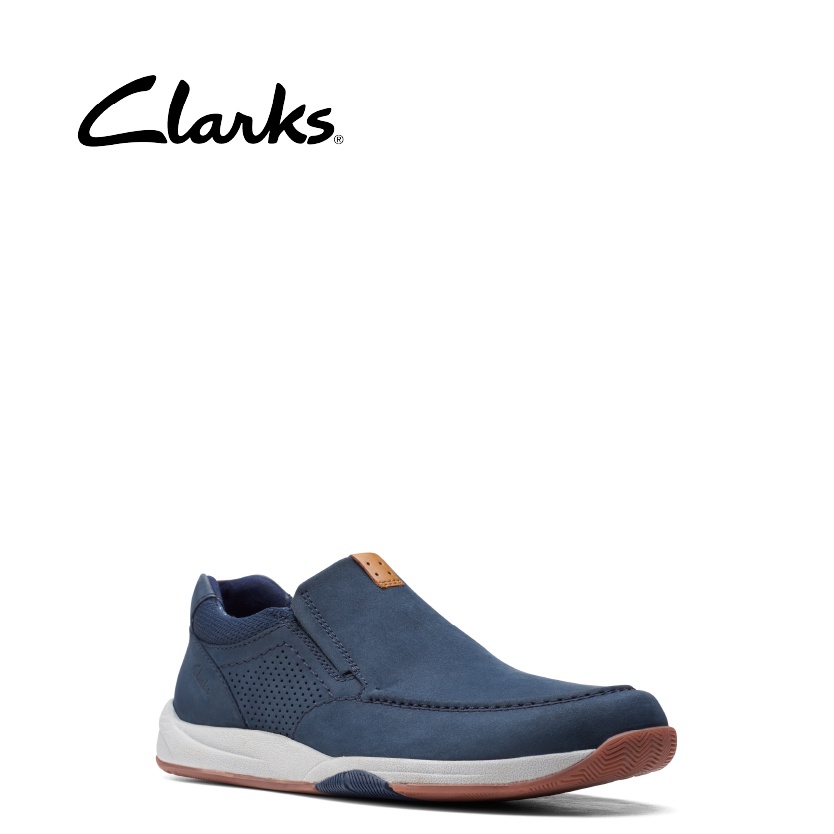 Clarks mens clearance navy shoes