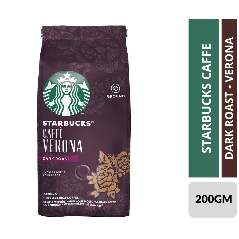 Starbucks Caffè Verona Dark Roast Whole Bean Coffee - 6 Bags, Rich & Smooth