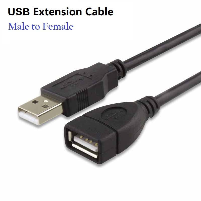 USB Extension Cable Male To Female 1.5M/3M/5M USB 2.0 USB 3.0 | Shopee ...