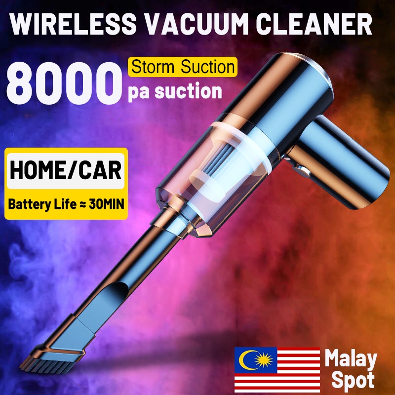 8000PA Car Vacuum Mini Vacuum Cleaner Wet Dry Dual Use Vacum Cordless