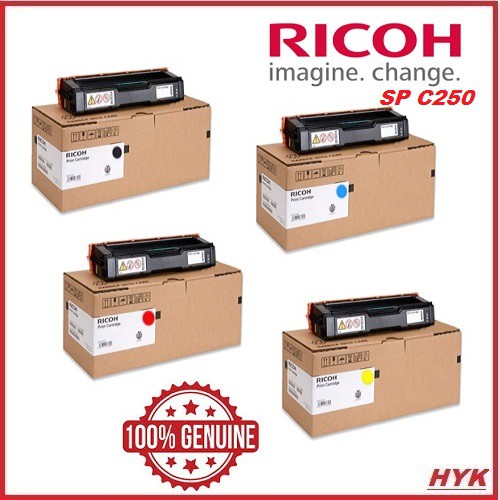 4x Refill Toner Pulver Chip für Ricoh SP C-250-e SP C-250-dn