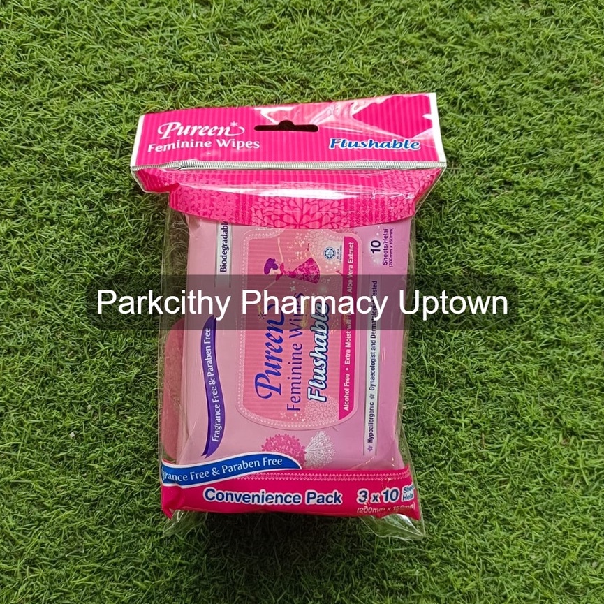 Pureen Feminine Wipes Flushable 3x10s 9514 Shopee Malaysia