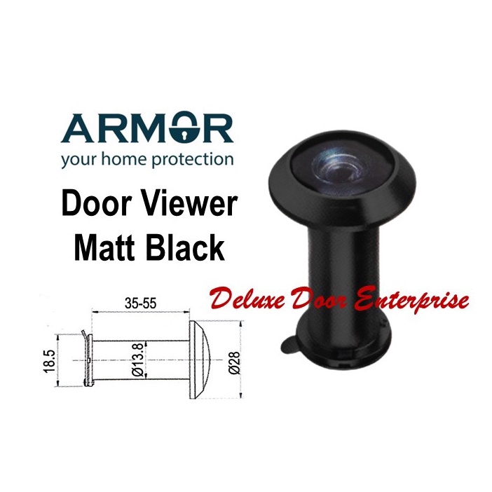 Armor Matt Black Door Viewer / Door Viewer / Peep hole Shopee Malaysia