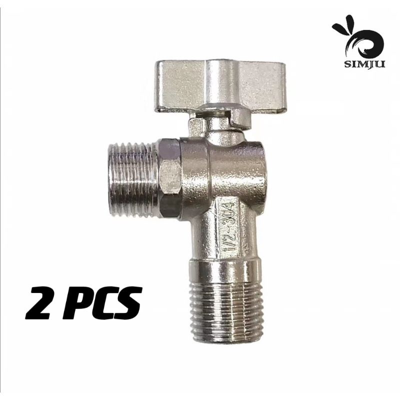 304 Stainless Steel Large Flow Angle Valve Ball Valve Core 1/2 ...