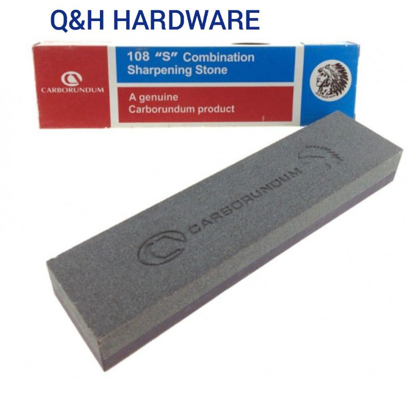 Original 108 8 INCH "S" SHARPENING STONE CARBORUNDUM COMBINATION GRADE