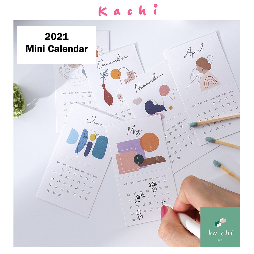 [Ready Stock] Kachi 20pcs Creative 2021 Mini Calendar Vintage Van Gogh ...