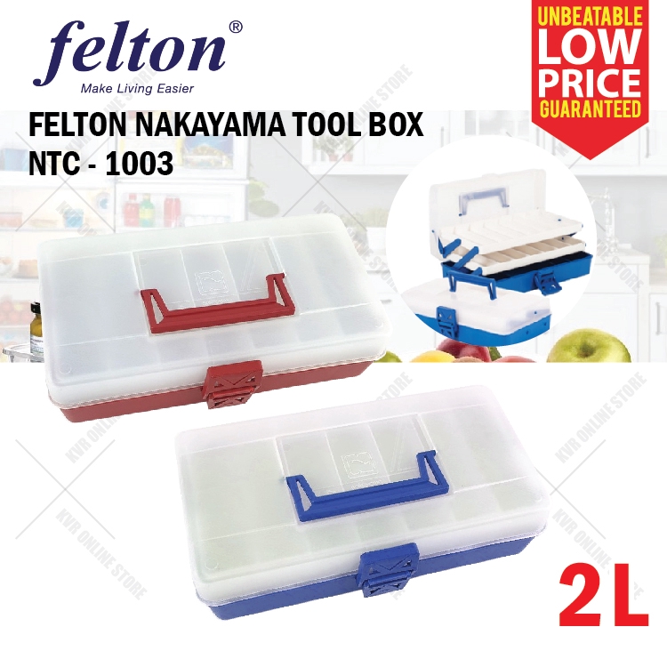 FELTON NTC 1003 Nakayama Tool Box 2L DIY Tool Storage Tray/Kotak ...