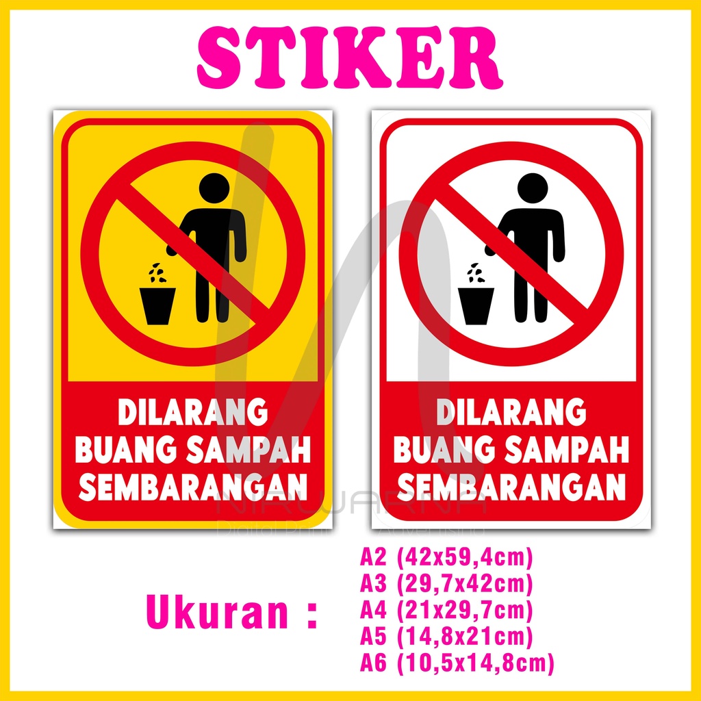 Do NOT THROWING WASTE STICKER CHANGES OBJECTS TO CLOSET | Shopee Malaysia