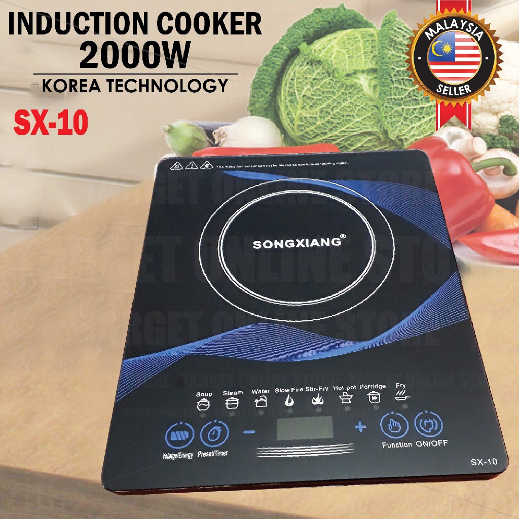 As'Portable Induction Cooker Temperature Timer 2000W Korea Technology