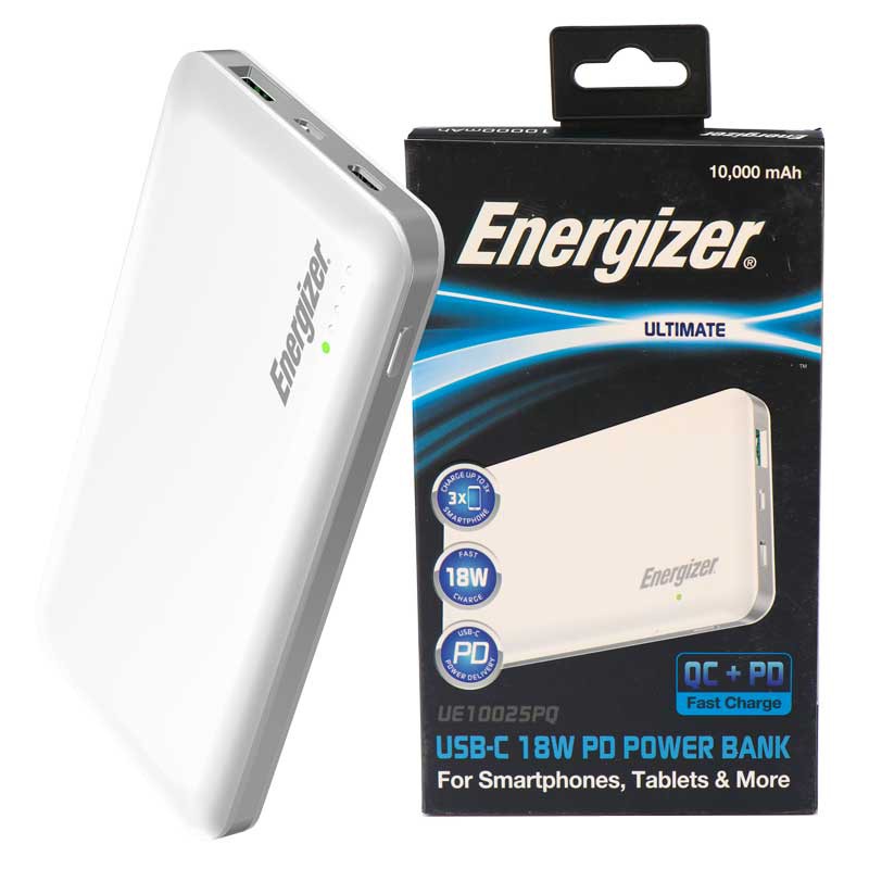Energizer Ultimate USB-C 18W Power Delivery Power Bank 10,000mAh