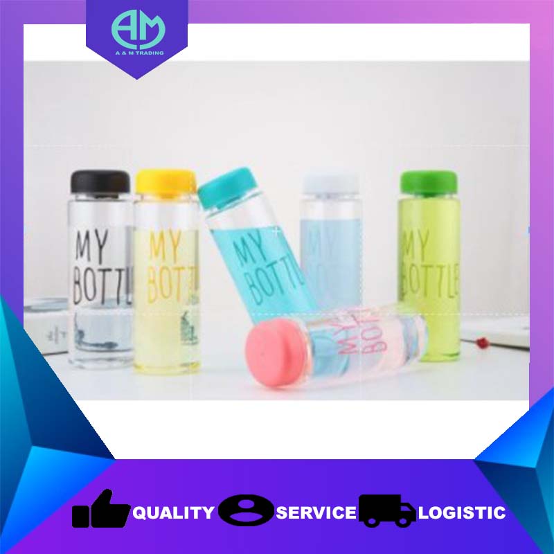 Tumbler "My Bottle" Transparent 500ml (Random Color) Shopee Malaysia