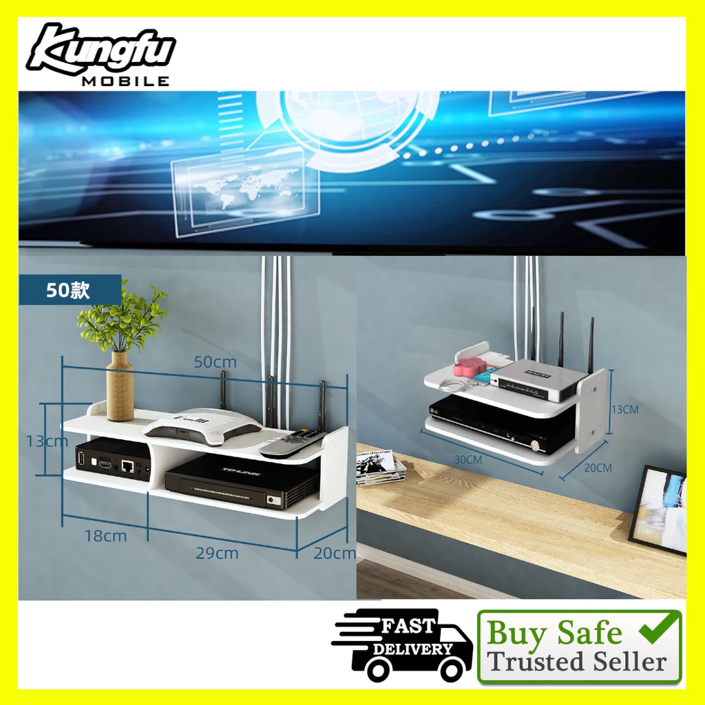 ⚡Ship In PJ⚡ONLINE DVD Player Rack TV Rack Top Box Floating Storage ...