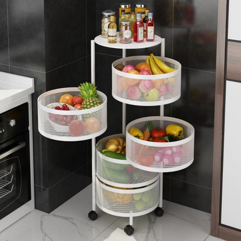 HAZA | RITZ Kitchen Multi purpose Gold Rack Shelves Rak Rizalman bawang dapur drawer bertingkat besi