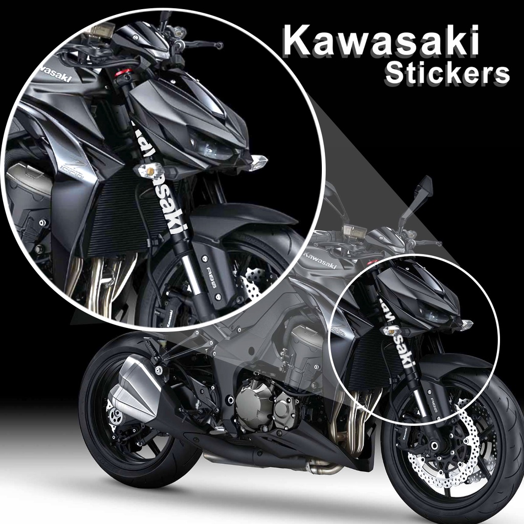 Vinyl Reflective Motorcycle Stickers Fork Decals Logo For Kawasaki z800