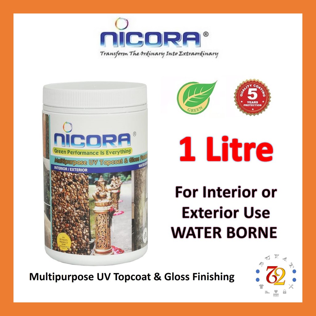 Nicora HD1900 Hydro Clear Multipurpose UV Topcoat & Gloss Finishing (1 ...