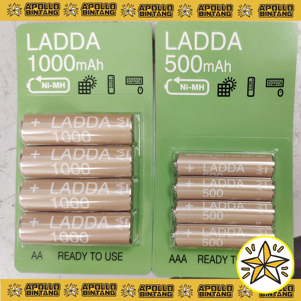 LADDA Rechargeable AA/AAA Battery 1000/500mah Shopee Malaysia