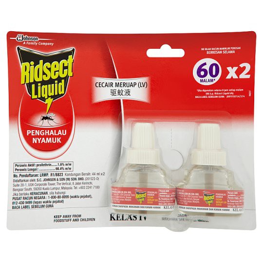 SC Johnson Ridsect Liquid 60 Night Refill 2 x 44ml | Shopee Malaysia