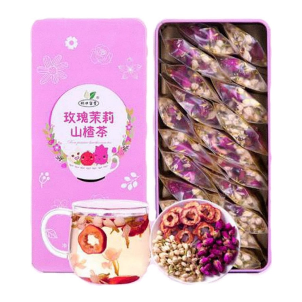 144g Rose Jasmine Hawthorn Tea 玫瑰茉莉山楂茶 精美花茶礼盒 Exquisite flower tea gift ...