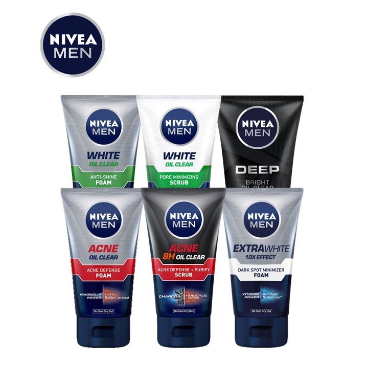 Nivea Facial Foam / Facial Scrub 100ml /Whitening Oil Clear / Acne ...