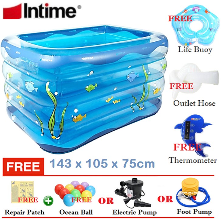 PROMOTION 213A INTEX Inflatable Swimming Pool Safe PVC Bath Basin KOLAM
