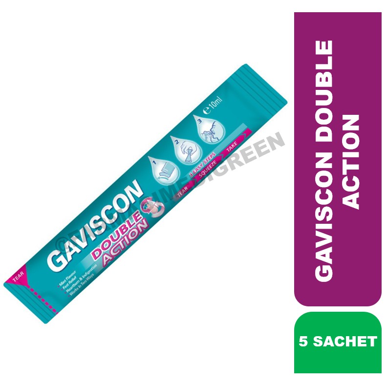 Gaviscon Double Action Liquid Sachets 10ML 5'S / 24'S (1 BOX) (EXP: 04/ ...