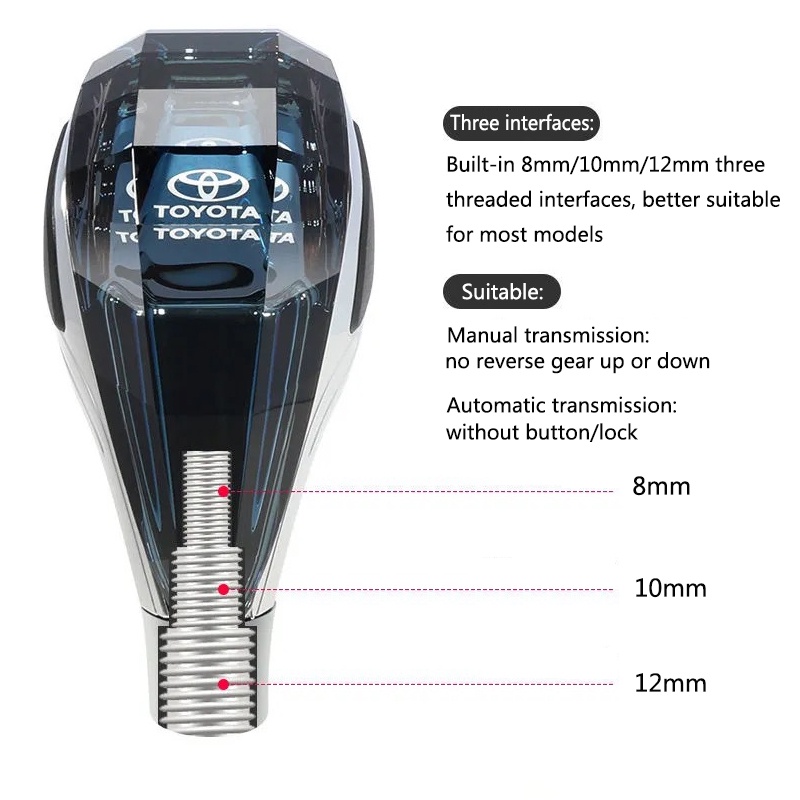 Crystal Car Gear Shift Head Touch-sensitive Joystick Fit for Toyota ...